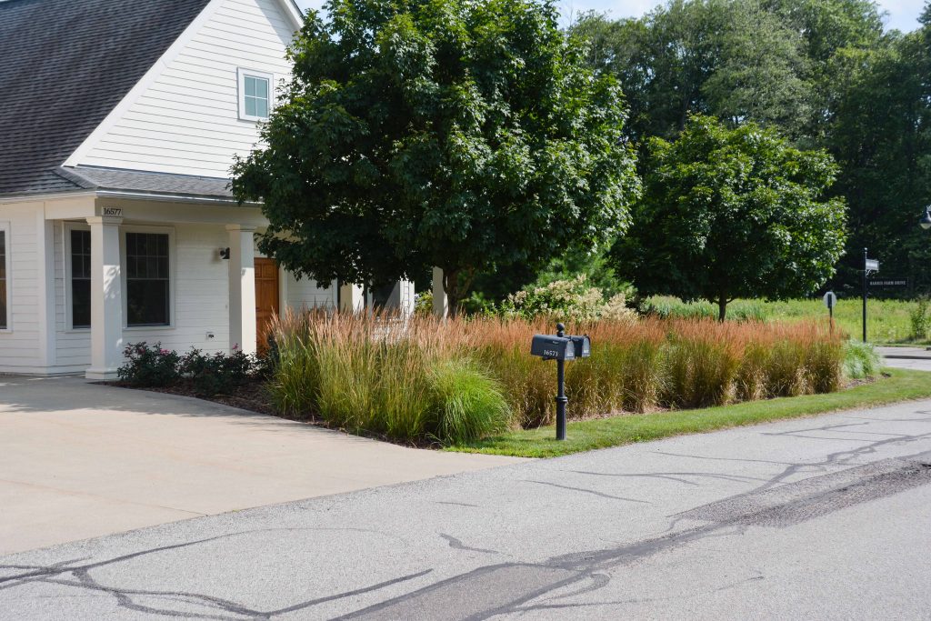 South Franklin Circle Chagrin Falls Ohio. Mass perennial plantings in a retirement community. Thinking Outside the Boxwood