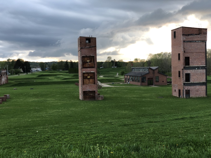 Ariel Foundation Park - reclaimed glass factory into a park in Mount Vernon Ohio. Thinking Outside the Boxwood