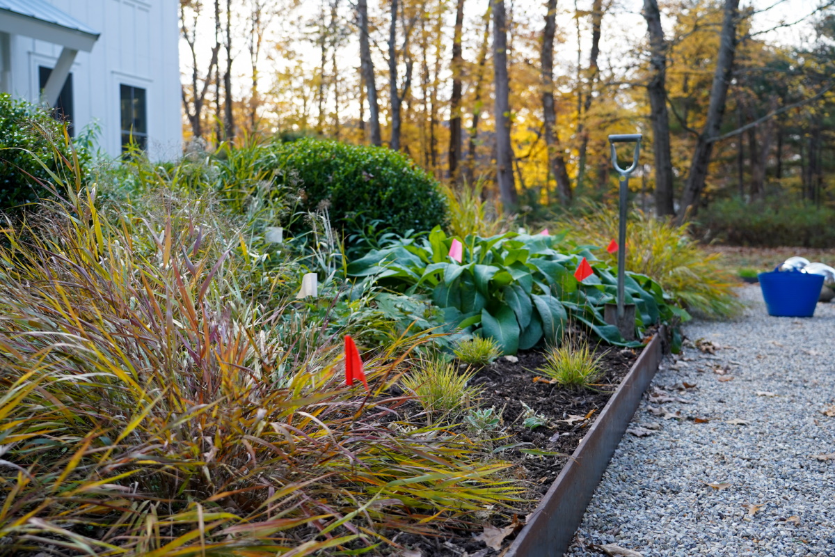 How to plant fall bulbs in the garden from Thinking Outside the boxwood.